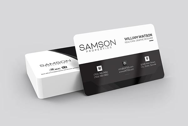 Samson Properties Luxury Business Cards SP Design Sample 02 - Business Cards Flow - Choose from premium paper stocks, shapes and sizes. Custom cards, made your way. Shop Now! Custom premium business cards ship free.