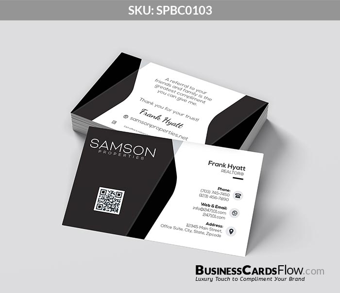 Samson Properties Business Cards SPBC0103 4 - Business Cards Flow - Choose from premium paper stocks, shapes and sizes. Custom cards, made your way. Shop Now! Custom premium business cards ship free.