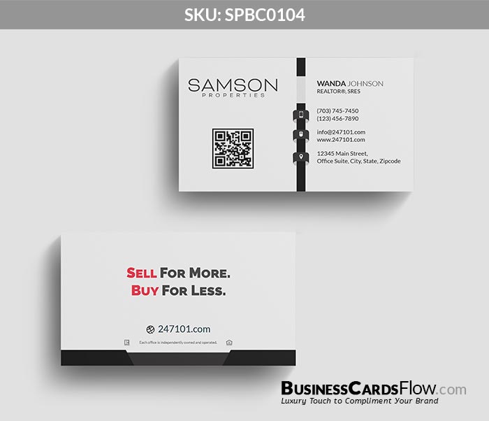 Samson Properties Business Cards SPBC0104 2 - Business Cards Flow - Choose from premium paper stocks, shapes and sizes. Custom cards, made your way. Shop Now! Custom premium business cards ship free.