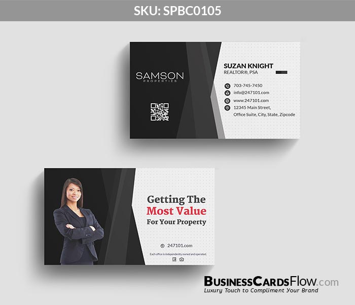 Samson Properties Business Cards SPBC0105 2 - Business Cards Flow - Choose from premium paper stocks, shapes and sizes. Custom cards, made your way. Shop Now! Custom premium business cards ship free.