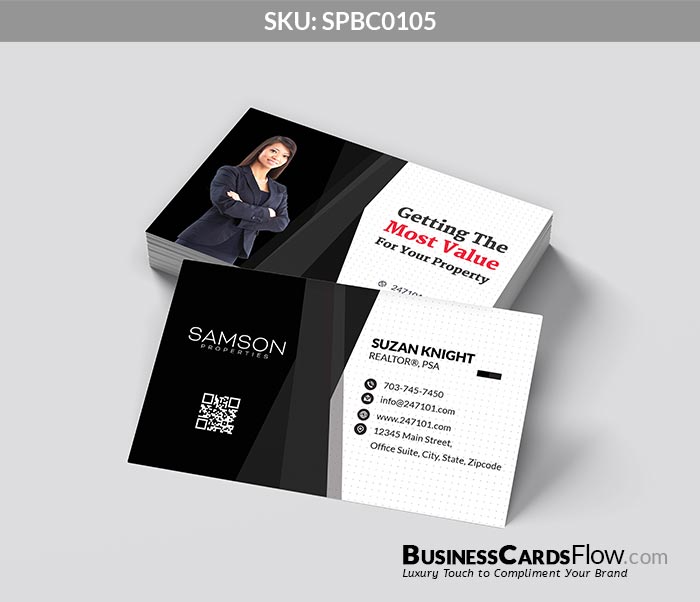 Samson Properties Business Cards SPBC0105 4 - Business Cards Flow - Choose from premium paper stocks, shapes and sizes. Custom cards, made your way. Shop Now! Custom premium business cards ship free.