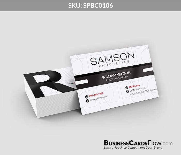 Samson Properties Business Cards SPBC0106 1 - Business Cards Flow - Choose from premium paper stocks, shapes and sizes. Custom cards, made your way. Shop Now! Custom premium business cards ship free.