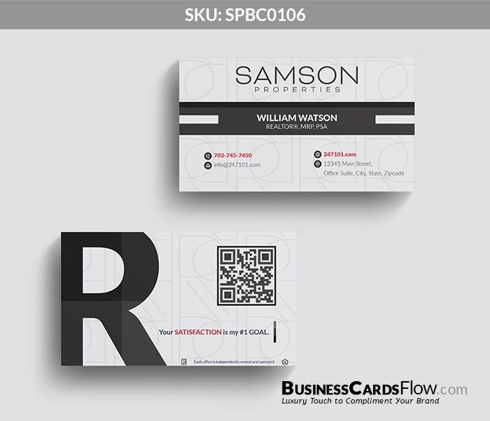 Samson Properties Business Cards SPBC0106 2 - Business Cards Flow - Choose from premium paper stocks, shapes and sizes. Custom cards, made your way. Shop Now! Custom premium business cards ship free.