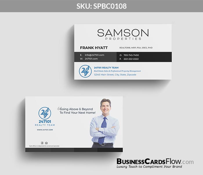 Samson Properties Business Cards SPBC0108 2 - Business Cards Flow - Choose from premium paper stocks, shapes and sizes. Custom cards, made your way. Shop Now! Custom premium business cards ship free.