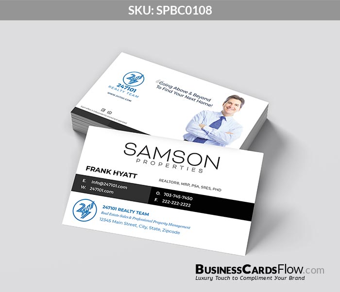 Samson Properties Business Cards SPBC0108 4 - Business Cards Flow - Choose from premium paper stocks, shapes and sizes. Custom cards, made your way. Shop Now! Custom premium business cards ship free.