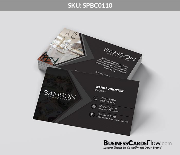 Samson Properties Business Cards SPBC0110 4 - Business Cards Flow - Choose from premium paper stocks, shapes and sizes. Custom cards, made your way. Shop Now! Custom premium business cards ship free.