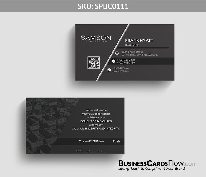 Samson Properties Business Cards SPBC0111 2 - Business Cards Flow - Choose from premium paper stocks, shapes and sizes. Custom cards, made your way. Shop Now! Custom premium business cards ship free.