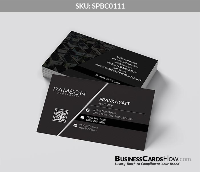 Samson Properties Business Cards SPBC0111 4 - Business Cards Flow - Choose from premium paper stocks, shapes and sizes. Custom cards, made your way. Shop Now! Custom premium business cards ship free.