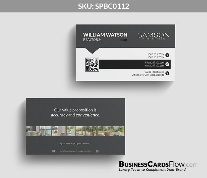 Samson Properties Business Cards SPBC0112 2 - Business Cards Flow - Choose from premium paper stocks, shapes and sizes. Custom cards, made your way. Shop Now! Custom premium business cards ship free.