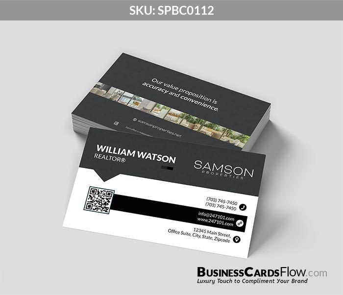 Samson Properties Business Cards SPBC0112 4 - Business Cards Flow - Choose from premium paper stocks, shapes and sizes. Custom cards, made your way. Shop Now! Custom premium business cards ship free.