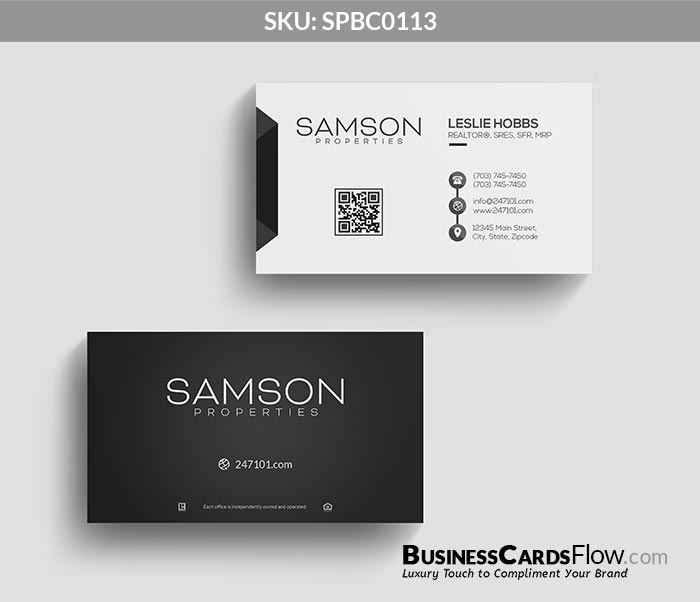 Samson Properties Business Cards SPBC0113 2 - Business Cards Flow - Choose from premium paper stocks, shapes and sizes. Custom cards, made your way. Shop Now! Custom premium business cards ship free.