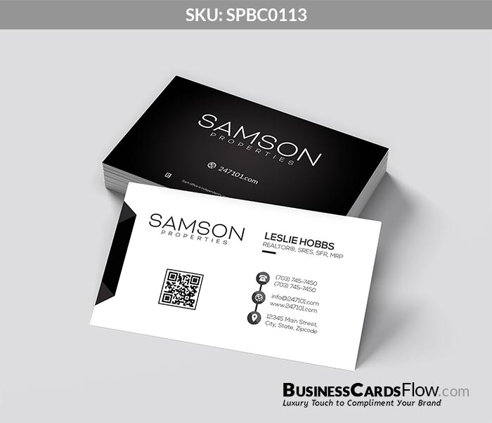 Samson Properties Business Cards SPBC0113 4 - Business Cards Flow - Choose from premium paper stocks, shapes and sizes. Custom cards, made your way. Shop Now! Custom premium business cards ship free.