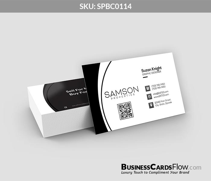 Samson Properties Business Cards SPBC0114 1 - Business Cards Flow - Choose from premium paper stocks, shapes and sizes. Custom cards, made your way. Shop Now! Custom premium business cards ship free.