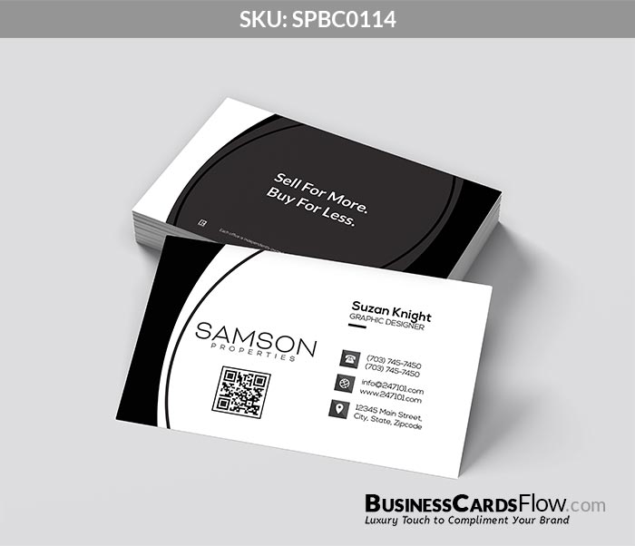 Samson Properties Business Cards SPBC0114 4 - Business Cards Flow - Choose from premium paper stocks, shapes and sizes. Custom cards, made your way. Shop Now! Custom premium business cards ship free.