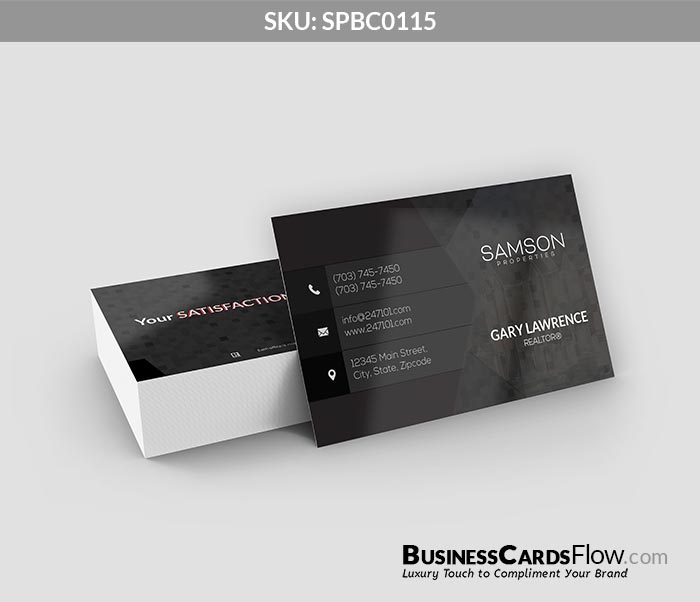 Samson Properties Business Cards SPBC0115 1 - Business Cards Flow - Choose from premium paper stocks, shapes and sizes. Custom cards, made your way. Shop Now! Custom premium business cards ship free.