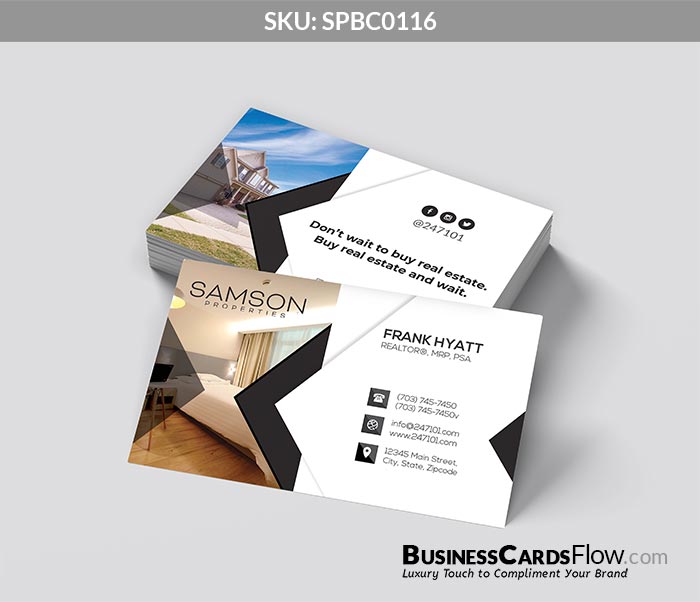 Samson Properties Business Cards SPBC0116 4 - Business Cards Flow - Choose from premium paper stocks, shapes and sizes. Custom cards, made your way. Shop Now! Custom premium business cards ship free.