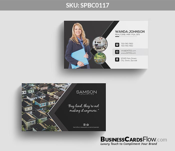 Samson Properties Business Cards SPBC0117 2 - Business Cards Flow - Choose from premium paper stocks, shapes and sizes. Custom cards, made your way. Shop Now! Custom premium business cards ship free.