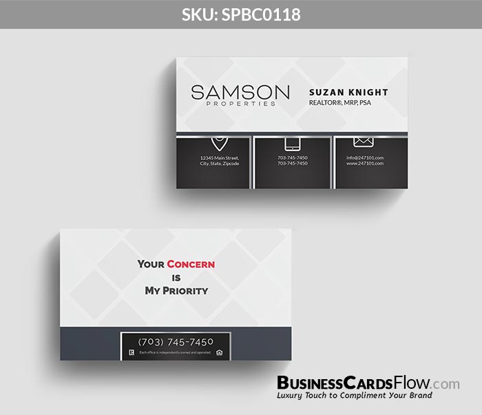 Samson Properties Business Cards SPBC0118 2 - Business Cards Flow - Choose from premium paper stocks, shapes and sizes. Custom cards, made your way. Shop Now! Custom premium business cards ship free.