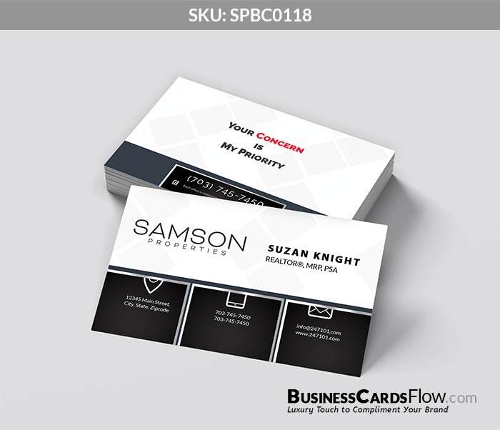 Samson Properties Business Cards SPBC0118 4 - Business Cards Flow - Choose from premium paper stocks, shapes and sizes. Custom cards, made your way. Shop Now! Custom premium business cards ship free.