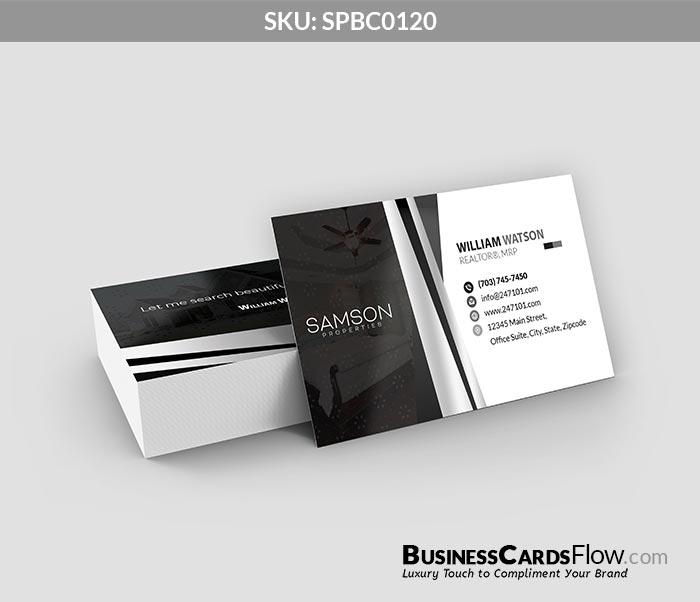 Samson Properties Business Cards SPBC0120 1 - Business Cards Flow - Choose from premium paper stocks, shapes and sizes. Custom cards, made your way. Shop Now! Custom premium business cards ship free.