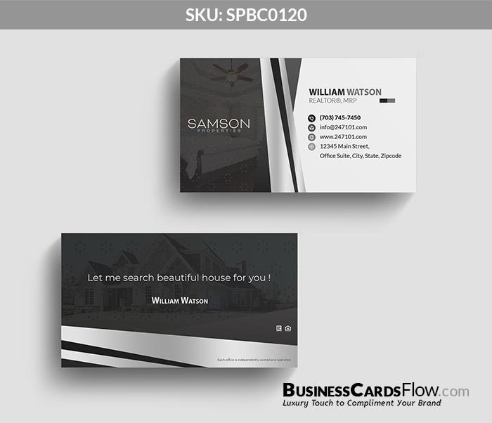 Samson Properties Business Cards SPBC0120 2 - Business Cards Flow - Choose from premium paper stocks, shapes and sizes. Custom cards, made your way. Shop Now! Custom premium business cards ship free.