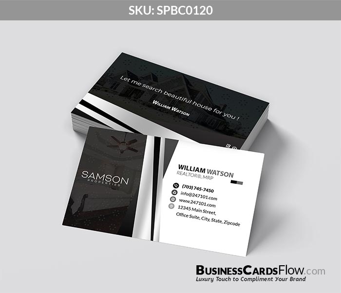 Samson Properties Business Cards SPBC0120 4 - Business Cards Flow - Choose from premium paper stocks, shapes and sizes. Custom cards, made your way. Shop Now! Custom premium business cards ship free.