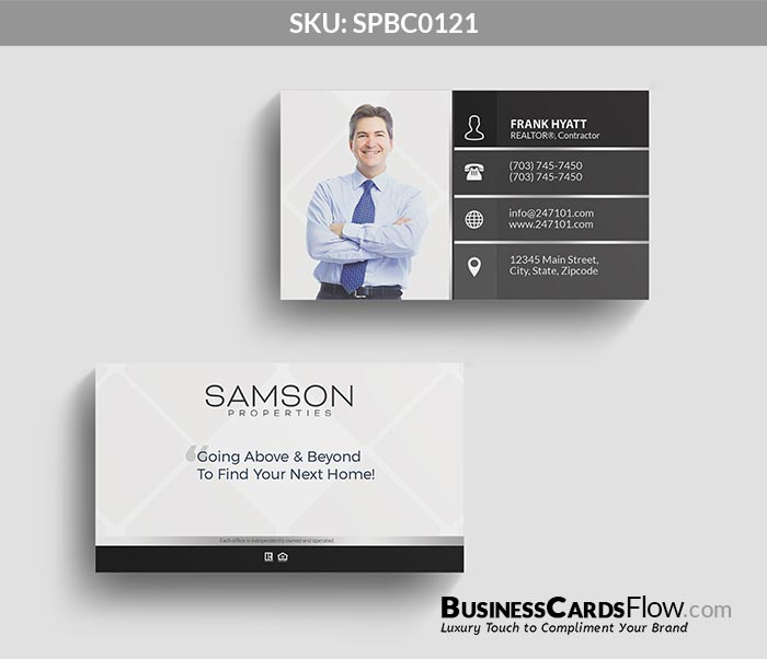 Samson Properties Business Cards SPBC0121 2 - Business Cards Flow - Choose from premium paper stocks, shapes and sizes. Custom cards, made your way. Shop Now! Custom premium business cards ship free.