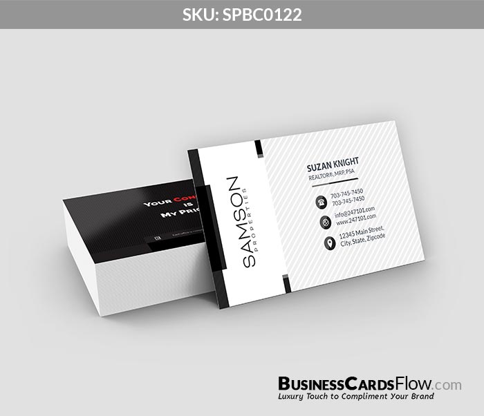 Samson Properties Business Cards SPBC0122 1 - Business Cards Flow - Choose from premium paper stocks, shapes and sizes. Custom cards, made your way. Shop Now! Custom premium business cards ship free.