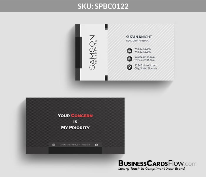 Samson Properties Business Cards SPBC0122 2 - Business Cards Flow - Choose from premium paper stocks, shapes and sizes. Custom cards, made your way. Shop Now! Custom premium business cards ship free.