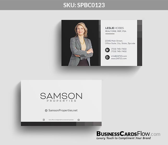 Samson Properties Business Cards SPBC0123 2 - Business Cards Flow - Choose from premium paper stocks, shapes and sizes. Custom cards, made your way. Shop Now! Custom premium business cards ship free.