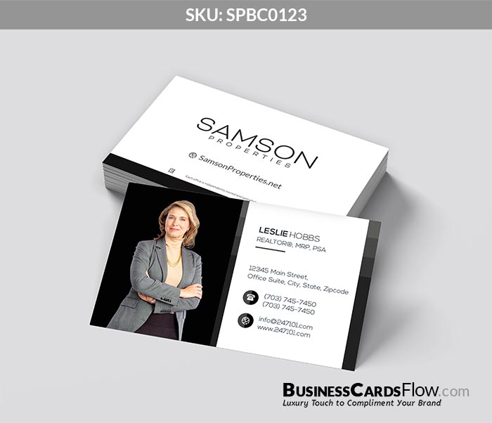 Samson Properties Business Cards SPBC0123 4 - Business Cards Flow - Choose from premium paper stocks, shapes and sizes. Custom cards, made your way. Shop Now! Custom premium business cards ship free.