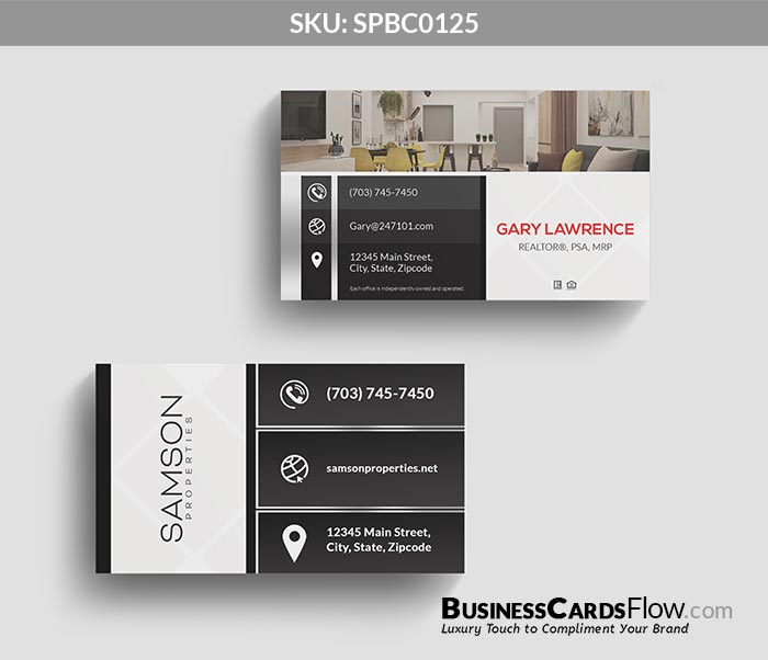 Samson Properties Business Cards SPBC0125 2 - Business Cards Flow - Choose from premium paper stocks, shapes and sizes. Custom cards, made your way. Shop Now! Custom premium business cards ship free.