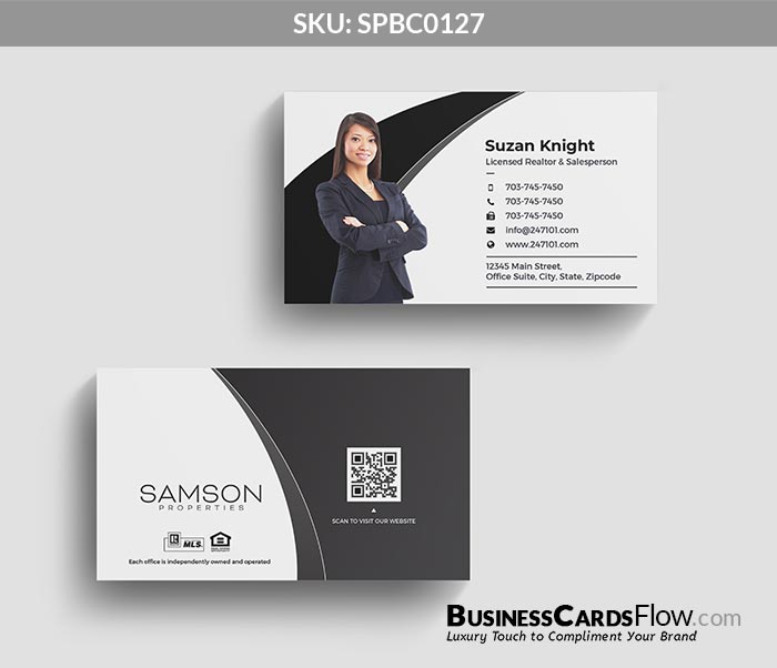 Samson Properties Business Cards SPBC0127 2 - Business Cards Flow - Choose from premium paper stocks, shapes and sizes. Custom cards, made your way. Shop Now! Custom premium business cards ship free.