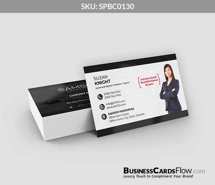 Samson Properties Business Cards SPBC0130 1 - Business Cards Flow - Choose from premium paper stocks, shapes and sizes. Custom cards, made your way. Shop Now! Custom premium business cards ship free.