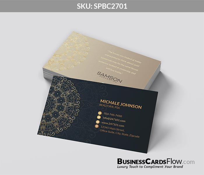 Samson Properties Business Cards SPBC2701 4 - Business Cards Flow - Choose from premium paper stocks, shapes and sizes. Custom cards, made your way. Shop Now! Custom premium business cards ship free.