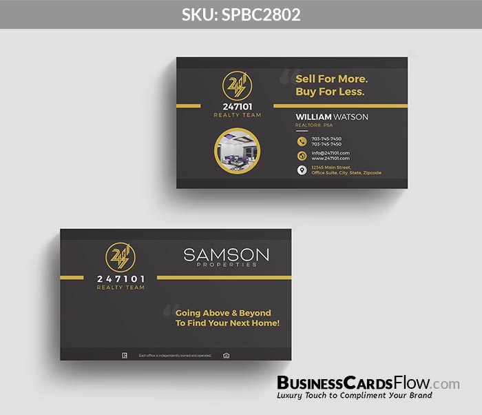 Samson Properties Business Cards SPBC2802 2 - Business Cards Flow - Choose from premium paper stocks, shapes and sizes. Custom cards, made your way. Shop Now! Custom premium business cards ship free.