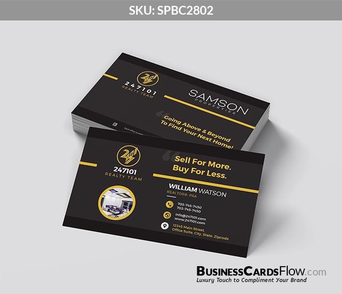 Samson Properties Business Cards SPBC2802 4 - Business Cards Flow - Choose from premium paper stocks, shapes and sizes. Custom cards, made your way. Shop Now! Custom premium business cards ship free.