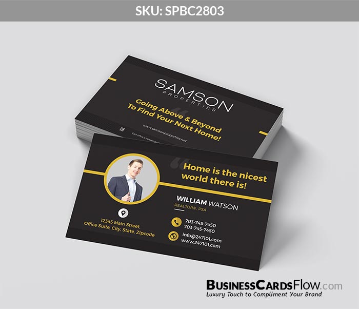 Samson Properties Business Cards SPBC2803 4 - Business Cards Flow - Choose from premium paper stocks, shapes and sizes. Custom cards, made your way. Shop Now! Custom premium business cards ship free.