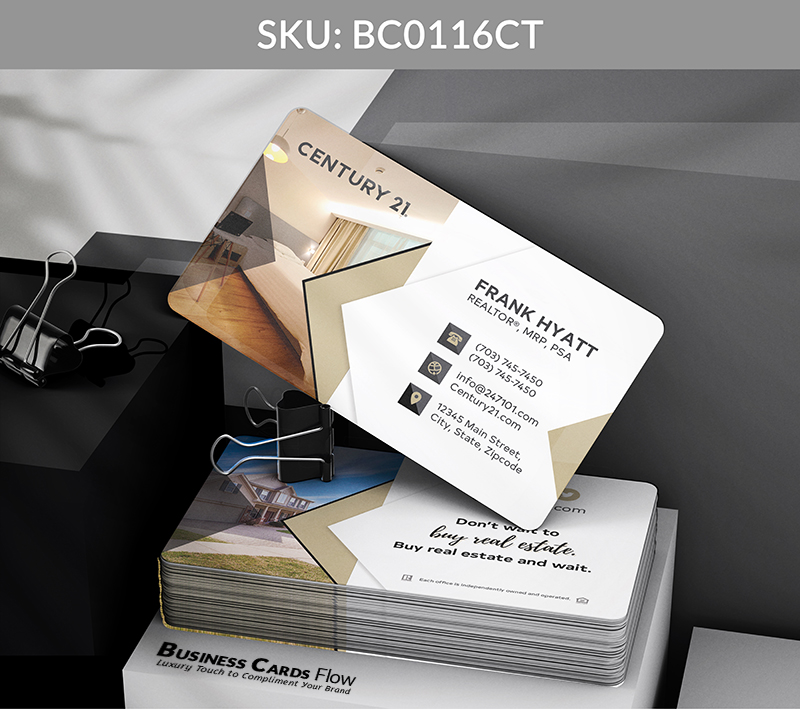 Business Cards Flow Century 21 Business Cards BC0116CT Style 8 - Choose from premium paper stocks, shapes and sizes. Custom cards, made your way. Shop Now! Custom premium business cards ship free. Century 21 Business Cards - BC0116CT Realtors Business Cards Flow for Century 21