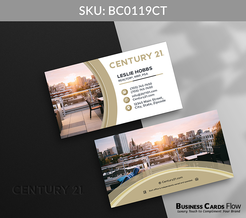 Business Cards Flow Century 21 Business Cards BC0119CT Style 12 - Choose from premium paper stocks, shapes and sizes. Custom cards, made your way. Shop Now! Custom premium business cards ship free. Century 21 Business Cards - BC0119CT Realtors Business Cards Flow for Century 21