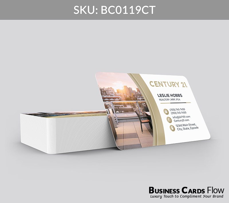Business Cards Flow Century 21 Business Cards BC0119CT Style 2 - Choose from premium paper stocks, shapes and sizes. Custom cards, made your way. Shop Now! Custom premium business cards ship free. Century 21 Business Cards - BC0119CT Realtors Business Cards Flow for Century 21