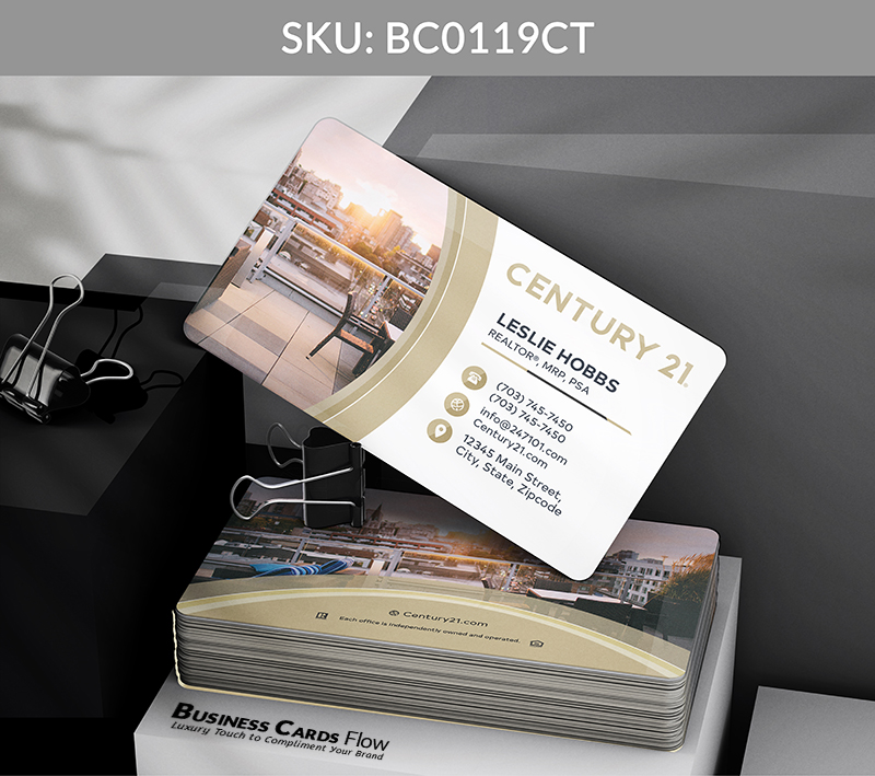 Business Cards Flow Century 21 Business Cards BC0119CT Style 8 - Choose from premium paper stocks, shapes and sizes. Custom cards, made your way. Shop Now! Custom premium business cards ship free. Century 21 Business Cards - BC0119CT Realtors Business Cards Flow for Century 21