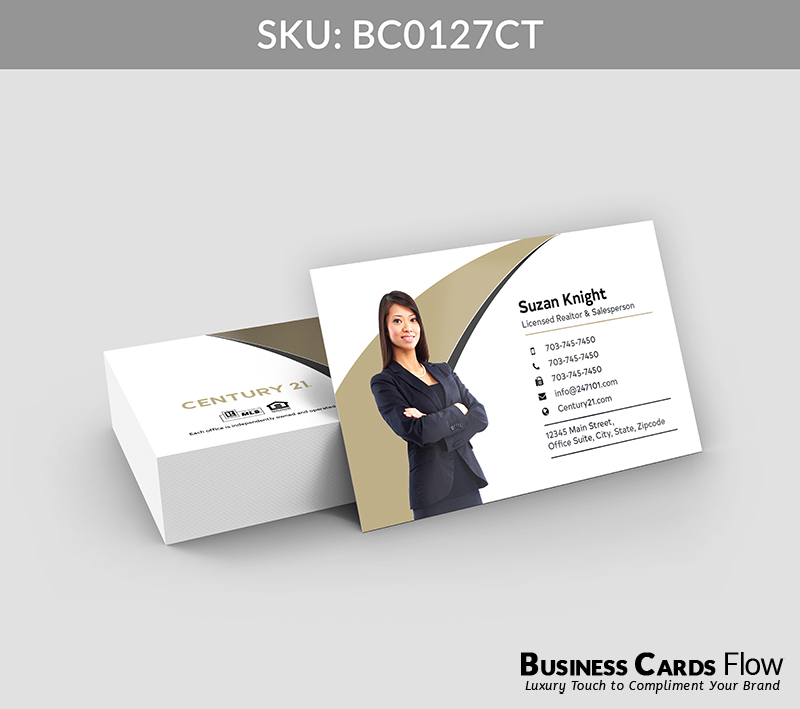 Business Cards Flow Century 21 Business Cards BC0127CT Style 21 - Choose from premium paper stocks, shapes and sizes. Custom cards, made your way. Shop Now! Custom premium business cards ship free. Century 21 Business Cards - BC0127CT Realtors Business Cards Flow for Century 21