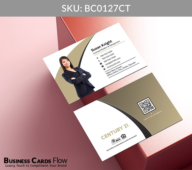 Business Cards Flow Century 21 Business Cards BC0127CT Style 5 - Choose from premium paper stocks, shapes and sizes. Custom cards, made your way. Shop Now! Custom premium business cards ship free. Century 21 Business Cards - BC0127CT Realtors Business Cards Flow for Century 21