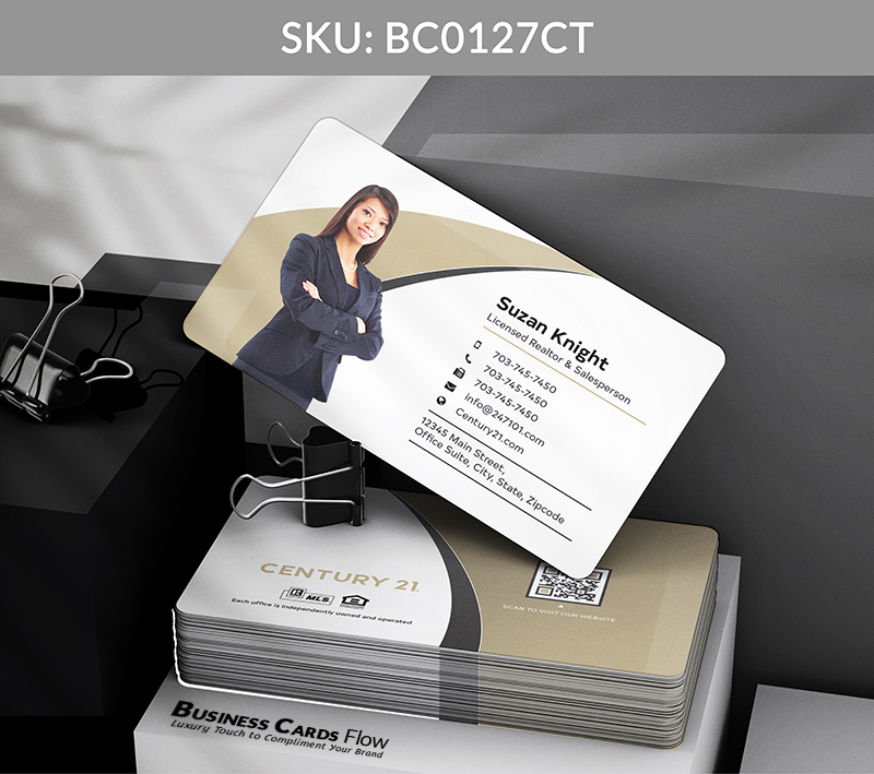 Business Cards Flow Century 21 Business Cards BC0127CT Style 8 - Choose from premium paper stocks, shapes and sizes. Custom cards, made your way. Shop Now! Custom premium business cards ship free. Century 21 Business Cards - BC0127CT Realtors Business Cards Flow for Century 21