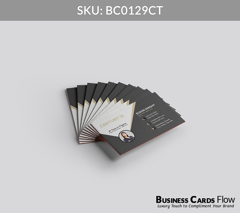 Business Cards Flow Century 21 Business Cards BC0129CT Style 6 - Choose from premium paper stocks, shapes and sizes. Custom cards, made your way. Shop Now! Custom premium business cards ship free. Century 21 Business Cards - BC0129CT Realtors Business Cards Flow for Century 21