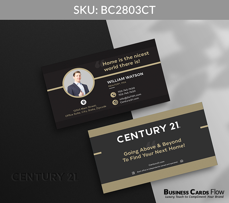 Business Cards Flow Century 21 Business Cards BC2803CT Style 12 - Choose from premium paper stocks, shapes and sizes. Custom cards, made your way. Shop Now! Custom premium business cards ship free. Century 21 Business Cards - BC2803CT Realtors Business Cards Flow for Century 21