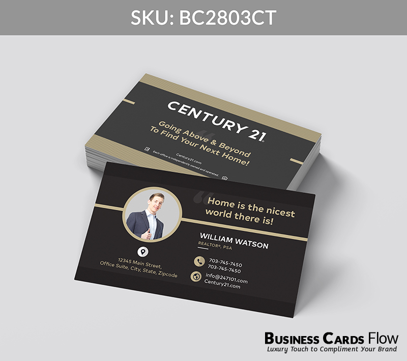 Business Cards Flow Century 21 Business Cards BC2803CT Style 24 - Choose from premium paper stocks, shapes and sizes. Custom cards, made your way. Shop Now! Custom premium business cards ship free. Century 21 Business Cards - BC2803CT Realtors Business Cards Flow for Century 21