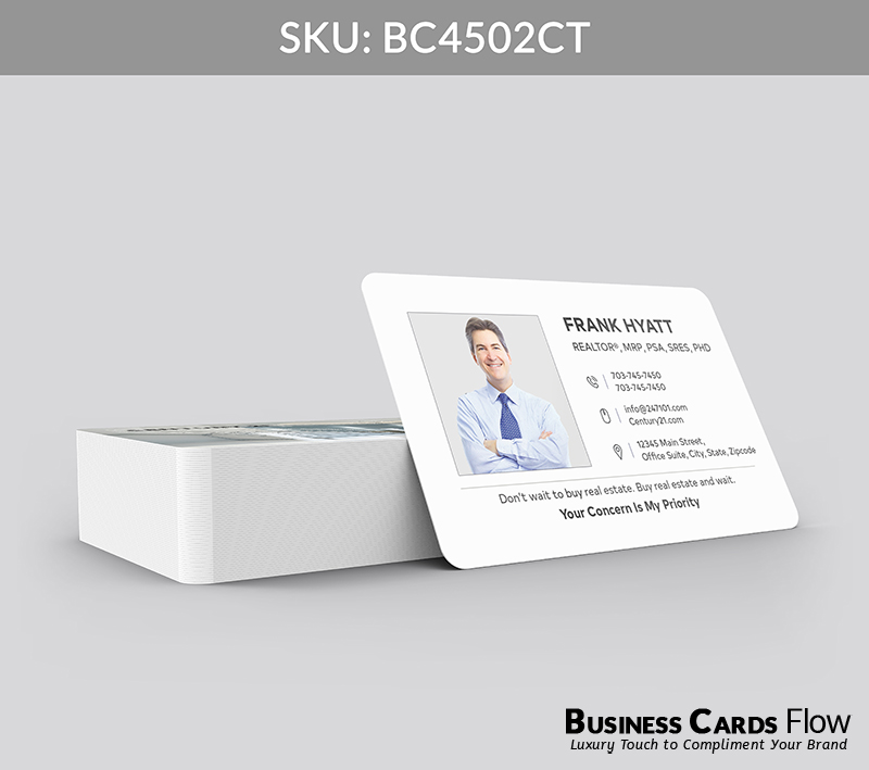 Business Cards Flow Century 21 Business Cards BC4502CT Style 2 - Choose from premium paper stocks, shapes and sizes. Custom cards, made your way. Shop Now! Custom premium business cards ship free. Century 21 Business Cards - BC4502CT Realtors Business Cards Flow for Century 21