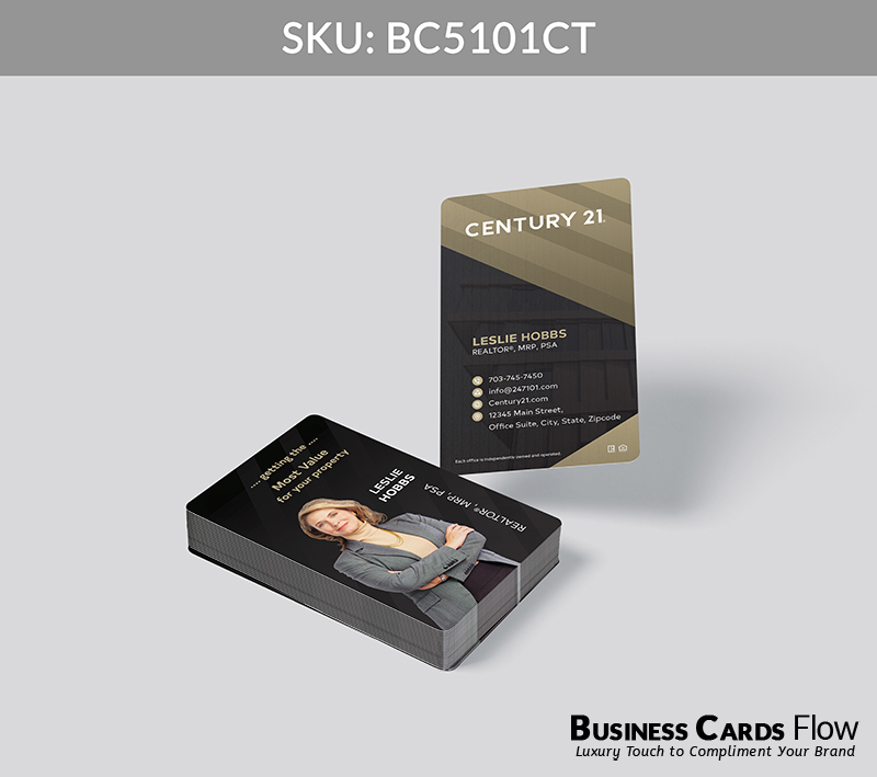 Business Cards Flow Century 21 Business Cards BC5101CT Style 26 - Choose from premium paper stocks, shapes and sizes. Custom cards, made your way. Shop Now! Custom premium business cards ship free. Century 21 Business Cards - BC5101CT Realtors Business Cards Flow for Century 21